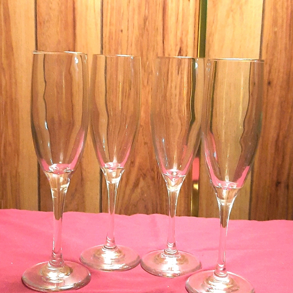 Crystal champagne glasses